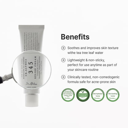 Dr.Althea 345 Relief Cream | Korean Moisturizer for Sensitive & Acne-Prone Skin | 50ml